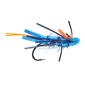 RIO Rio's Soft Chew Blue, bass fly with foam body, rubber legs and foam sighter
