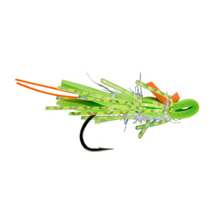 RIO Rio's Soft Chew Chartreuse, bass fly with foam body, rubber legs and foam sighter
