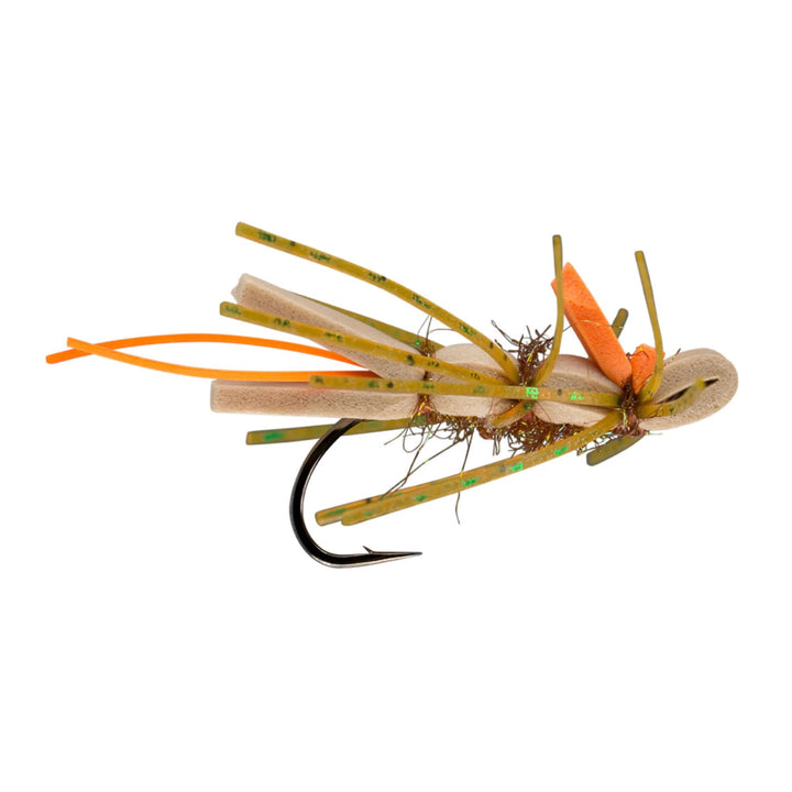 RIO Rio's Soft Chew Tan, bass fly with foam body, rubber legs and foam sighter