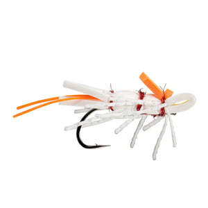 RIO Rio's Soft Chew White, bass fly with foam body, rubber legs and foam sighter