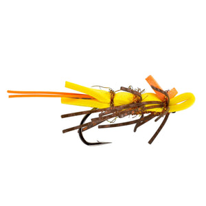 RIO Rio's Soft Chew Yellow, bass fly with foam body, rubber legs and foam sighter