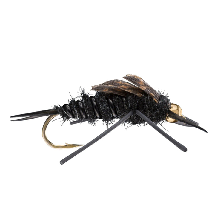 RIO Rubber Legs Beadhead Stonefly Black, stonefly nymph with bead head and rubber legs