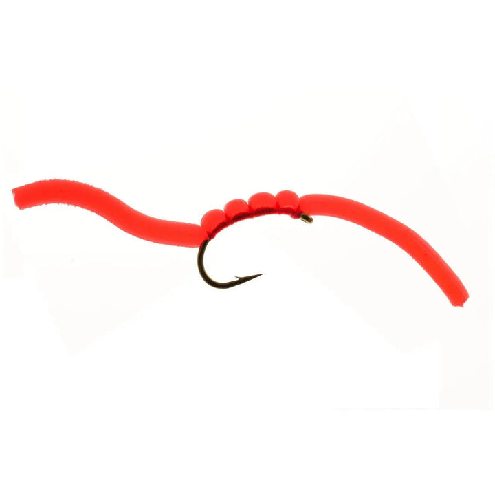 RIO Squirmy Wormy San Juan Red fly with soft stretchy worm body