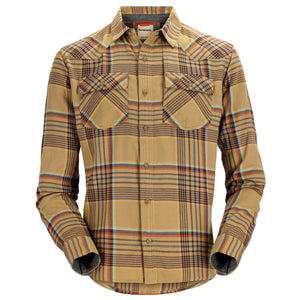 Simms Santee Flannel Camel/Navy/Clay Neo Plaid - Mossy Creek Fly Fishing