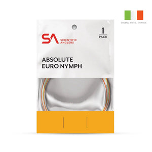 Scientific Anglers Absolute Euro Nymph leader package with orange label