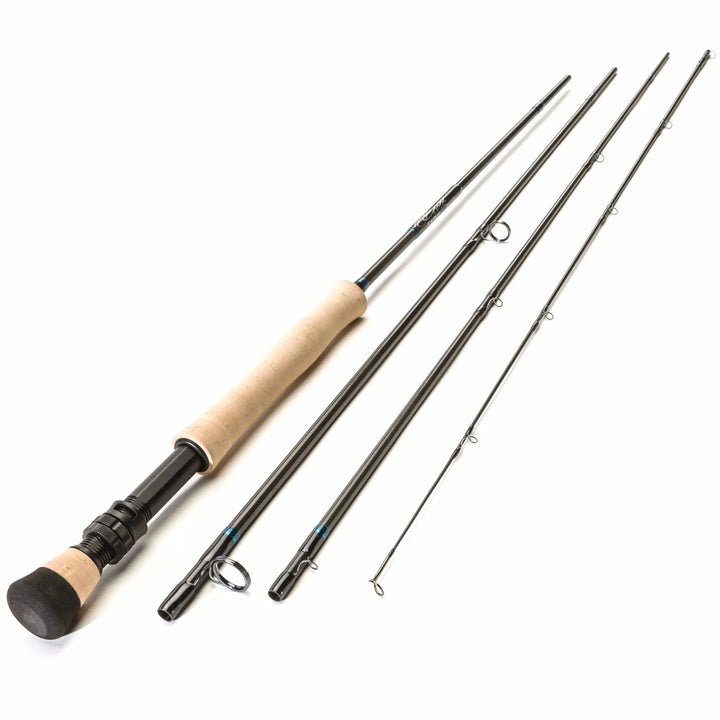 Scott Sector fly rod, four sections with cork grip and fighting butt