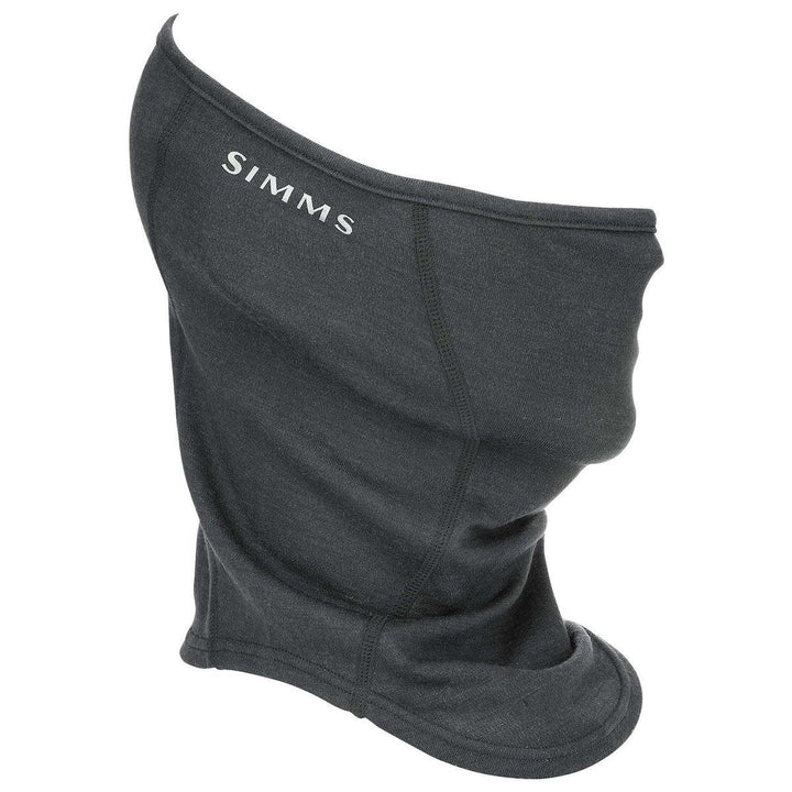 Simms Lightweight Wool Neck Gaiter in black, front view