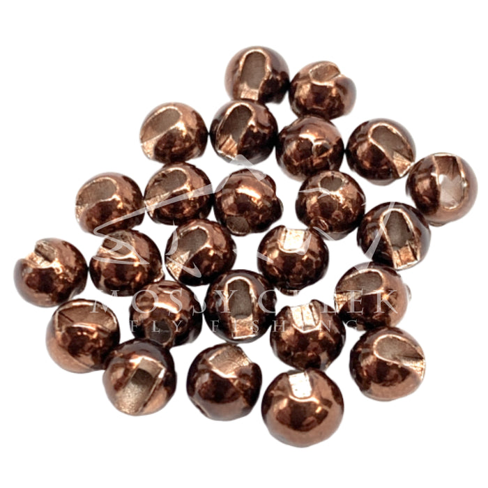 Slotted Tungsten Bead Metallic Brown