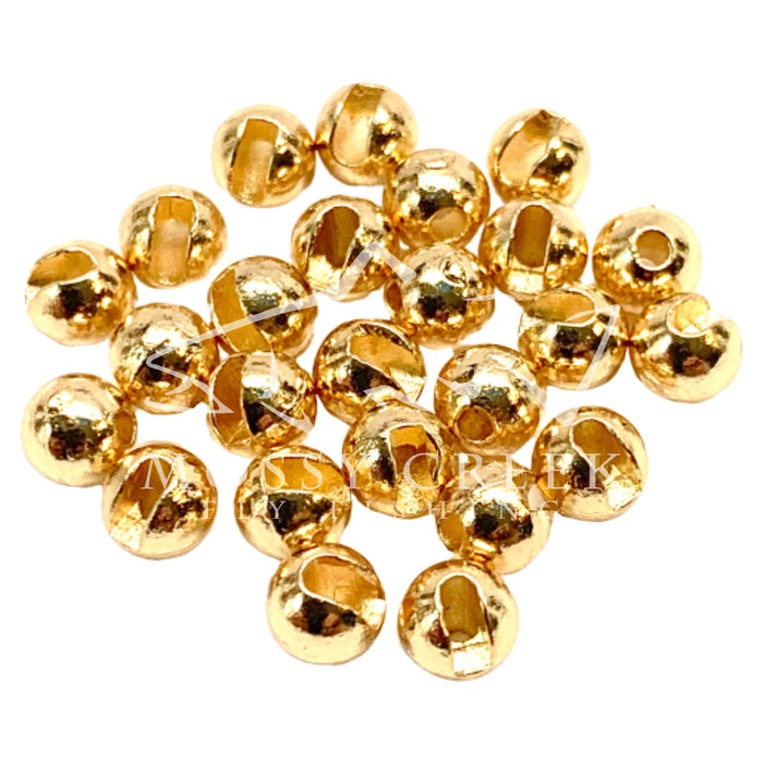 Slotted Tungsten Bead Gold