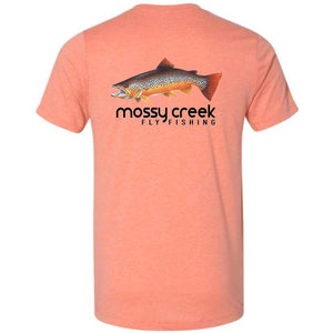 Mossy Creek Short Sleeve T-Shirt Heathered Sunset - Mossy Creek Fly Fishing