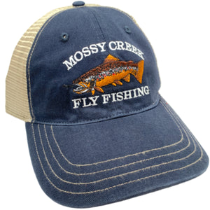 Mossy Creek Logo Unstructured Trucker Navy - Mossy Creek Fly Fishing