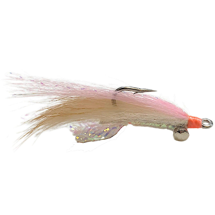 Umpqua Bonefish Scampi Lead Eye Pink saltwater fly with lead eyes and rabbit strip