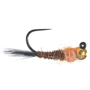 Umpqua Frenchie Jig nymph with tungsten bead and hot spot collar