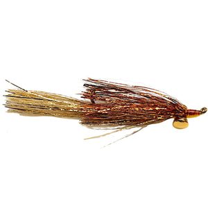 Umpqua Kreelex Gold/Copper streamer with flash body and dumbbell eyes