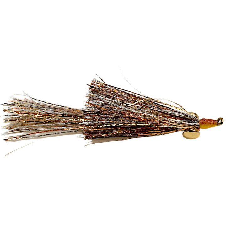 Umpqua Kreelex Mix Gold/Silver/Copper streamer with flash body and dumbbell eyes