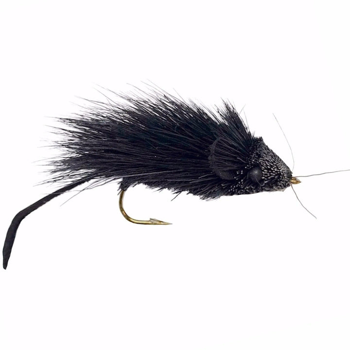 Umpqua Mouserat Black mouse fly with deer hair body and tail