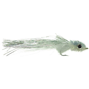 Umpqua Murdich Minnow Gray/White streamer with baitfish body and eyes