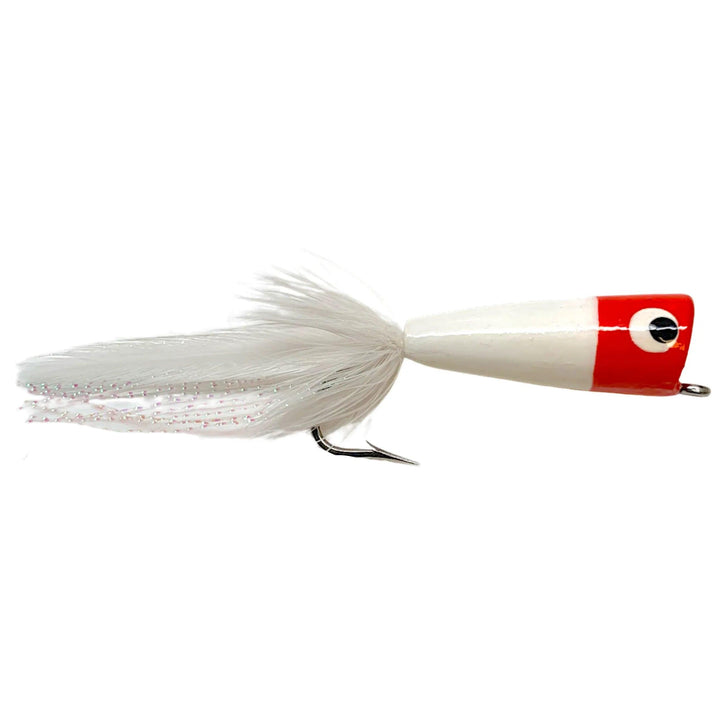 Umpqua Saltwater Popper Red/White fly with popper head and tail