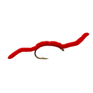 Umpqua San Juan Worm Red fly with chenille body