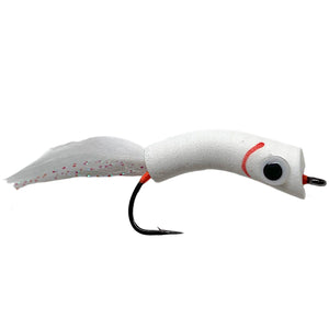 Umpqua Todd's Wiggle Minnow White bass fly with foam lip and baitfish body