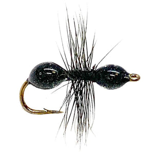 Umpqua Transparant Black fly with ant body