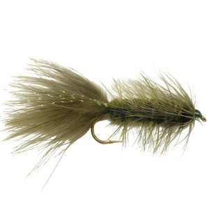 Umpqua Woolly Bugger Olive streamer with marabou tail and palmered hackle