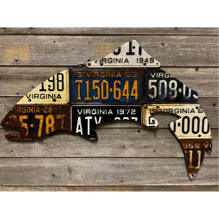 Cody Richardson's Virginia Antique Trout License Plate Art