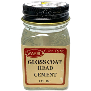 Wapsi Gloss Coat Head Cement, fly tying adhesive